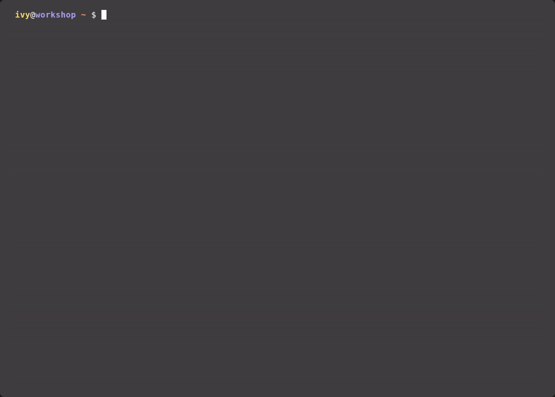 hi into a container: the header and its package check, the git segment inside a checkout on the target, cat through the box's bat, and the empty /tmp it leaves behind